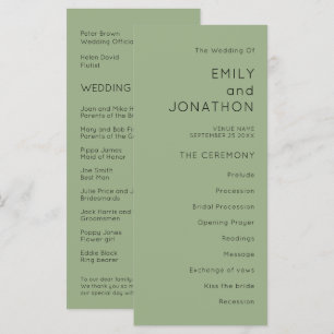 Simples Tipografia Sage Casamento Verde