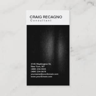 Simples Trendy Gelado Cartão de visita branco pret