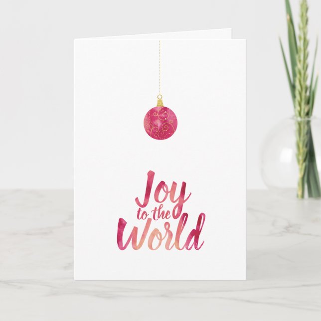 Simples Watercolor Natal, Cartão de Cartões de nat (Frente)