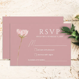 Simples Wildflower Boho | RSVP de Casamento de Ros