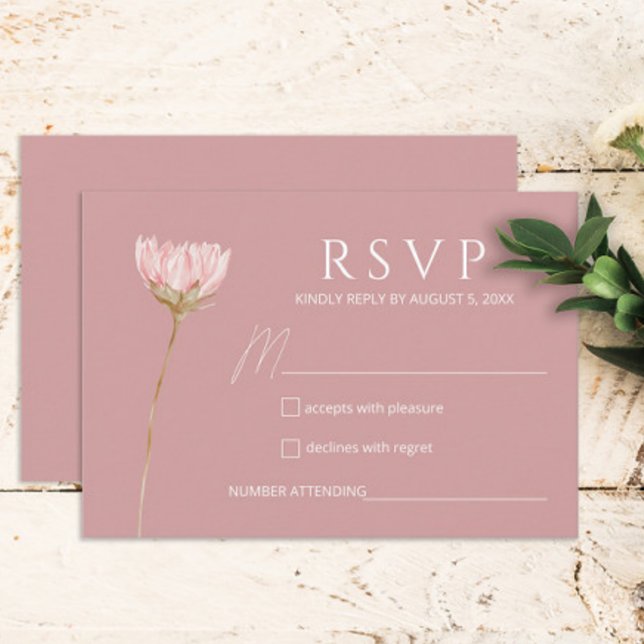 Simples Wildflower Boho | RSVP de Casamento de Ros (Criador carregado)