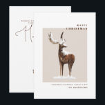 Simples Winter Watercolor Woodland Deer Christmas<br><div class="desc">Cartão de Natal De Vendedor Da Woodland De inverno. Simples. Opções de download digital.</div>