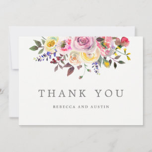 Simplesmente Bonito Casamento Obrigado Cartões