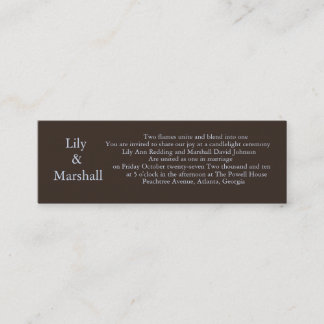 Simplesmente convite de casamento do chocolate