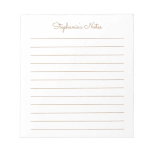Simplesmente Elegante Bloco de Notas Personalizado