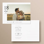 Simplesmente Na moda Salve o cartão postal de data<br><div class="desc">Este simples e na moda, casamento de fotos moderno, salve a data do cartão postal modelo apresenta os seus primeiros nomes e data juntamente com a sua foto na frente. O texto em ambos os lados é preto por padrão, mas você pode alterar isso se preferir. Em ambos os lados,...</div>
