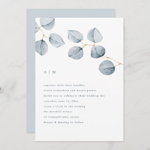 Simplicidade de Eucalipto Convite Para Casamento