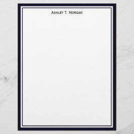 Simplicity Dk Blue / White Personalised Letterhead
