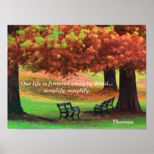 Simplifique - citação de Thoreau - impressão de ar