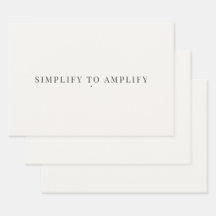 Simplifique para Ampliar Papel de Embrulho Minimal