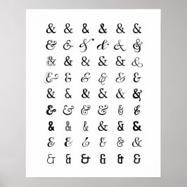 Sinais de Ampersand e poster de sinal