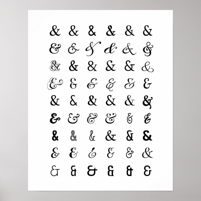 Sinais de Ampersand e poster de sinal (Frente)