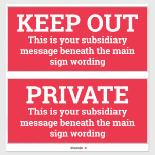 Sinais de aviso - Dois sinais como adesivos