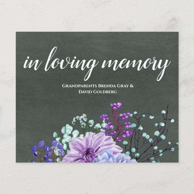 Sinais de Casamento Personalizados Chalkboard Purp (Frente)