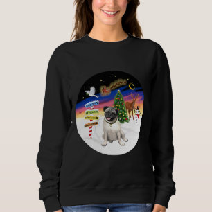 Sinais de Natal com Camisa T Clássica Pug 805