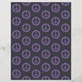 Sinais de paz do mosaico roxo no Livro Negro