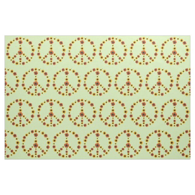 Sinais de paz sunflores Tecido (Fat Quarter)