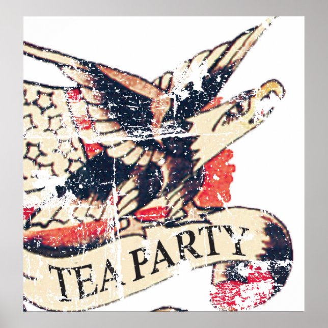 Sinais de Poster do partido Vintage Tea Party (Frente)