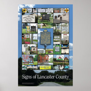 Sinais do poster do Condado de Lancaster