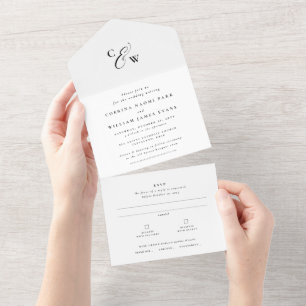 Sinais elegantes para casamento preto e branco
