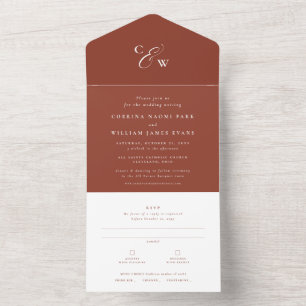 Sinais elegantes: simples casamento de ferrugem de