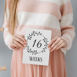 Sinais fotográficos da semana de gravidez negra e 