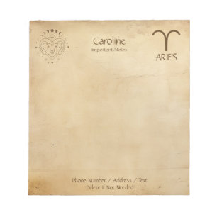 Sinais Zodiac - Bloco de Notas Personalizável