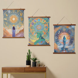 Sinais Zodiac e Arte de Parede Astrologica