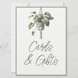 Sinal Boho Chic Botanical Greenerical Cards & Gift