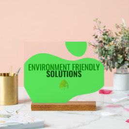 Sinal comercial ecologicamente correto