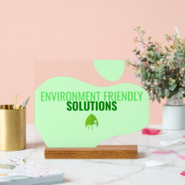 Sinal comercial ecologicamente correto