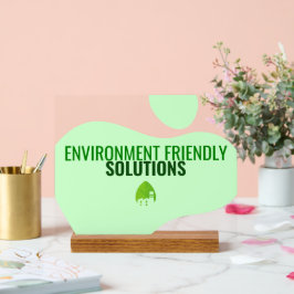 Sinal comercial ecologicamente correto