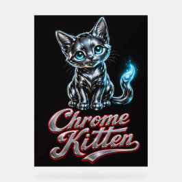 Sinal de Acrílico Chrome Kitten Perfeição Total