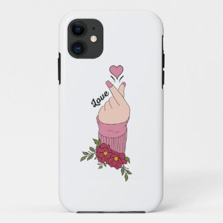 Sinal de Amor Coreano capas de iphone Coração Dedo