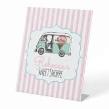 Sinal de Aniversário do Sorvete Strik Rosa