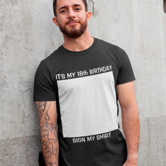 Sinal de aniversário personalizado Minha camisa