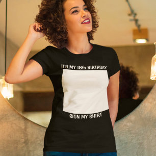 Sinal de aniversário personalizado Minha camisa