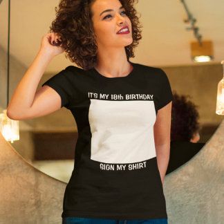 Sinal de aniversário personalizado Minha camisa