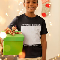Sinal de aniversário personalizado Minha camisa