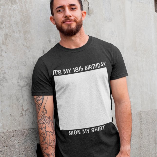 Sinal de aniversário personalizado Minha camisa (Criador carregado)