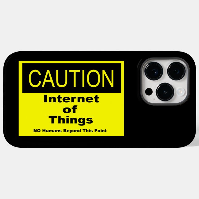 Sinal de Aviso de Caução IoT da Internet das Coisa (Verso (horizontal))