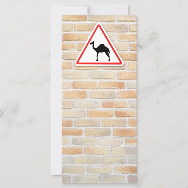 Sinal de aviso do camelo (Frente)