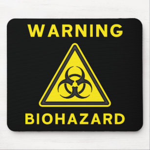 Sinal de aviso Mousepad do Biohazard