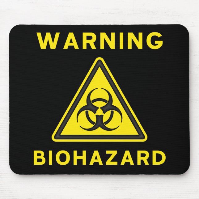 Sinal de aviso Mousepad do Biohazard (Frente)