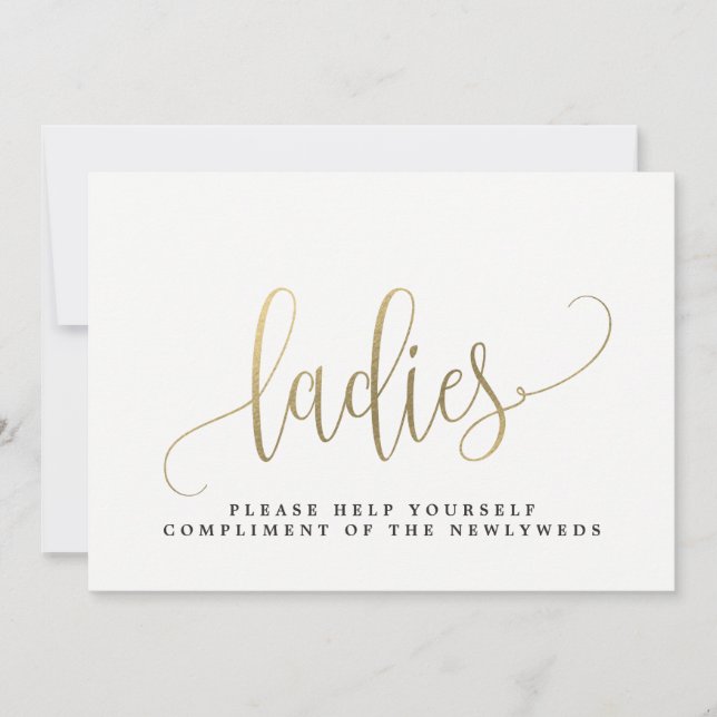 Sinal de Banheiro de Casamento para Senhoras - Cal (Frente)