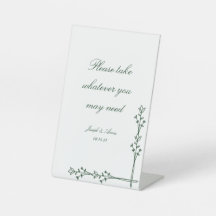 Sinal de Banheiro em Florais Verdes Escuros