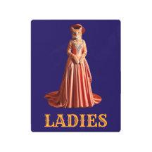 Sinal de Banhista Tabby Metal Female