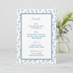 Sinal de Bar de Casamento do Jardim Azul Elegante