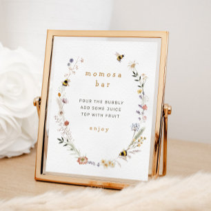 Sinal de Bar Mama para Bee Wildflower Momosa