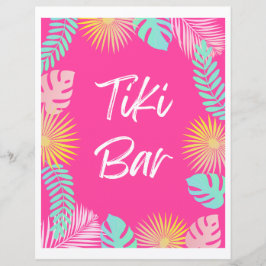 Sinal de Bar Tiki | Sinais de Piscina